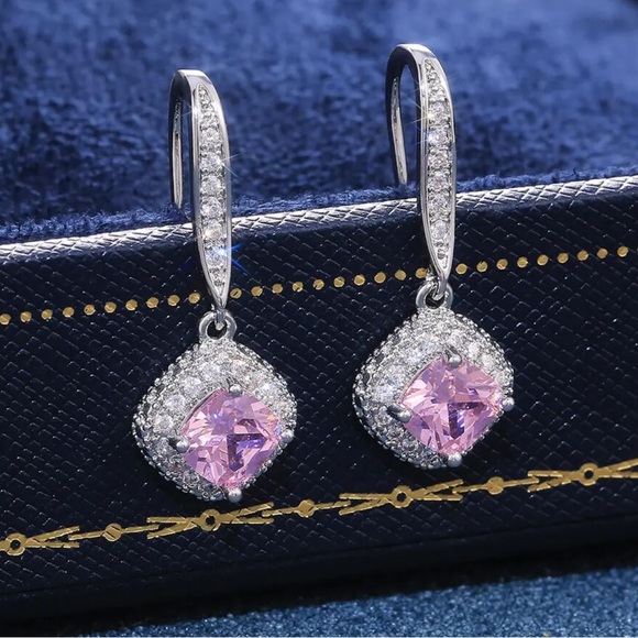 Crystal Dangle Drop Earrings - Picture 7 of 10